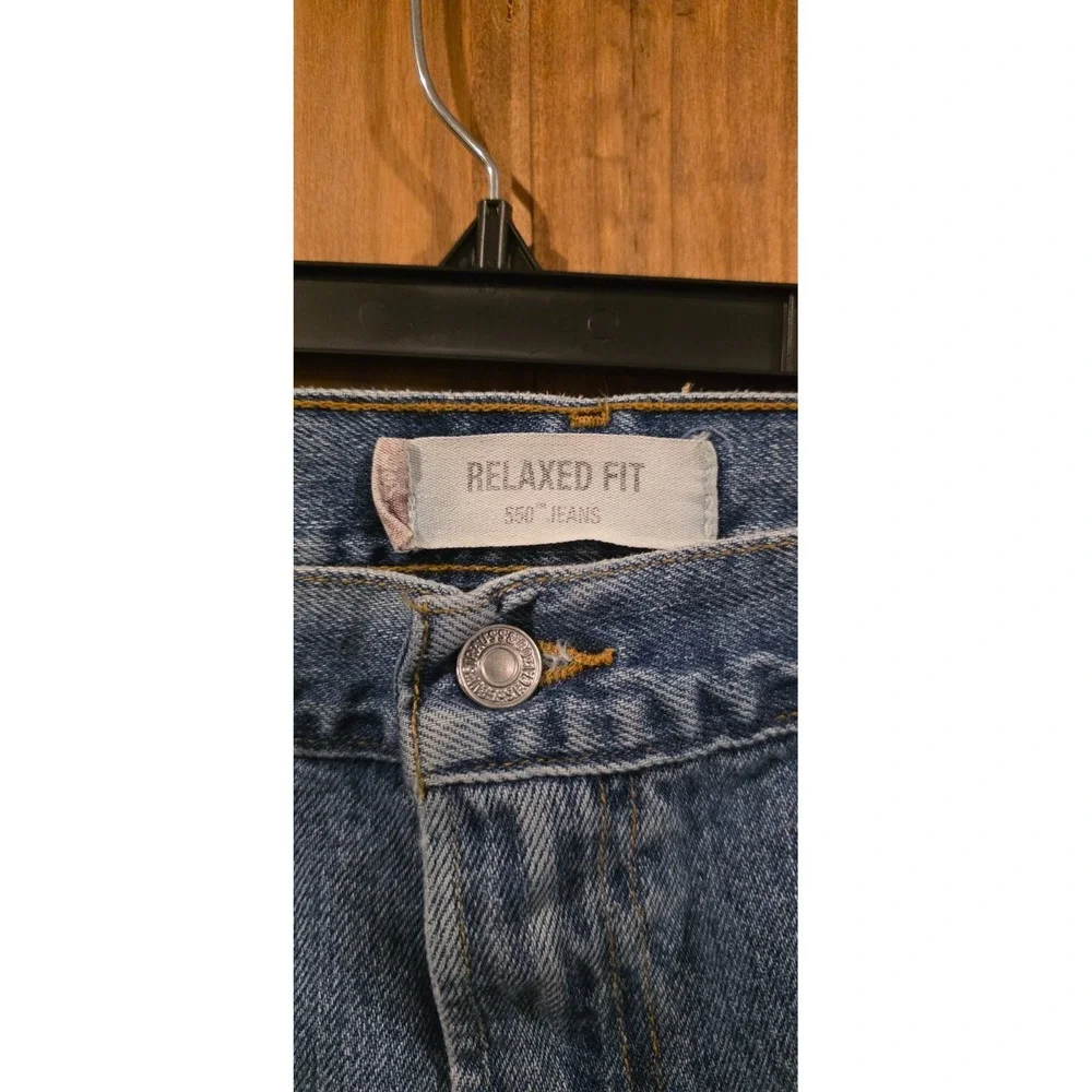 Levi's 550 Straight Jeans Mens W54 L30‎ Blue Denim Relaxed Fit Medium Wash
